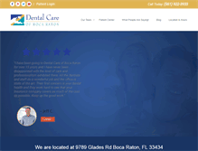 Tablet Screenshot of dentalcareofbocaraton.com